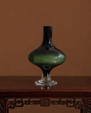 Vaso de Vidro Verde Fumê