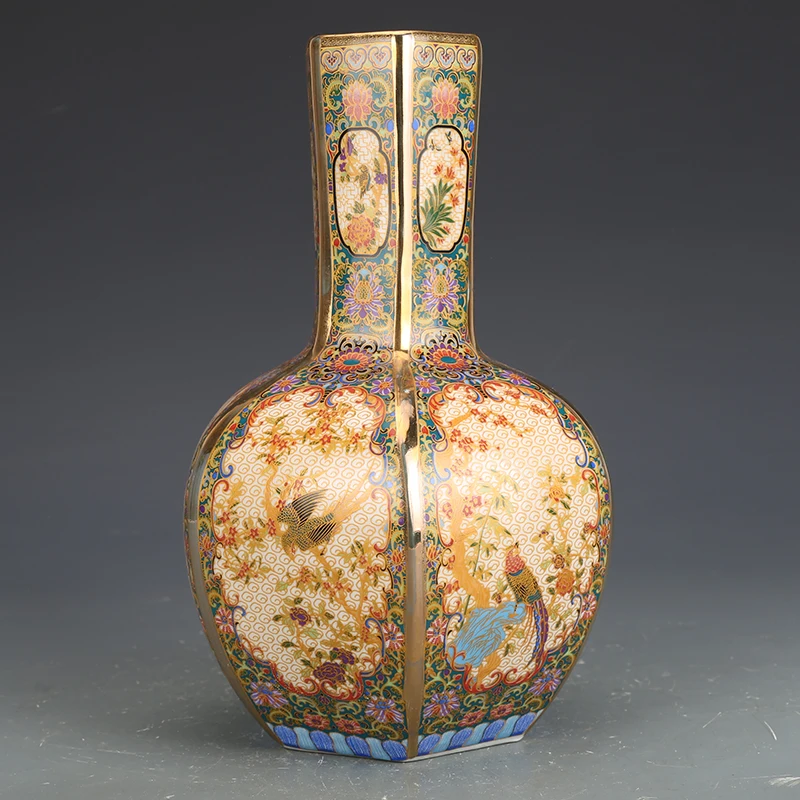 Vaso Estilo Cloisonné Chinês