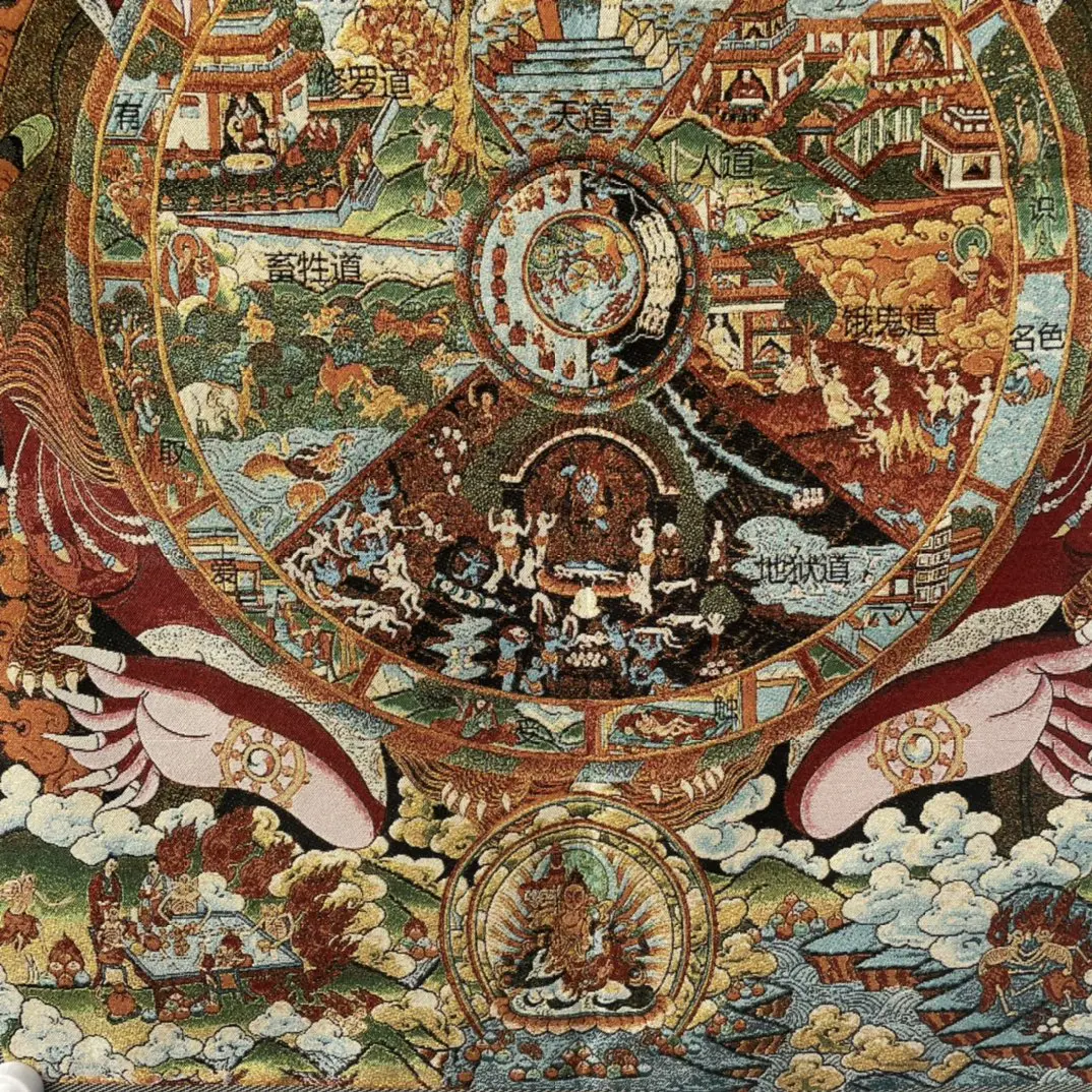 Bordado Budista Tibetano de Samsara