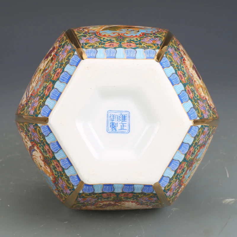 Vaso Estilo Cloisonné Chinês