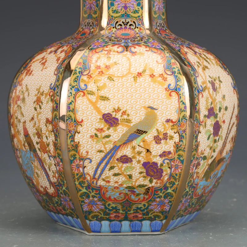 Vaso Estilo Cloisonné Chinês