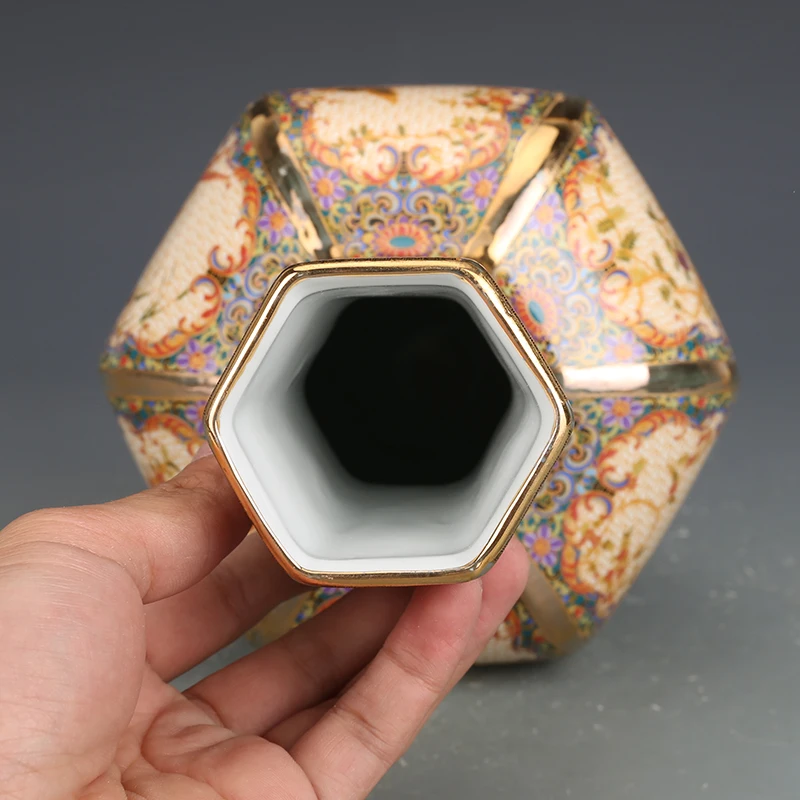 Vaso Estilo Cloisonné Chinês