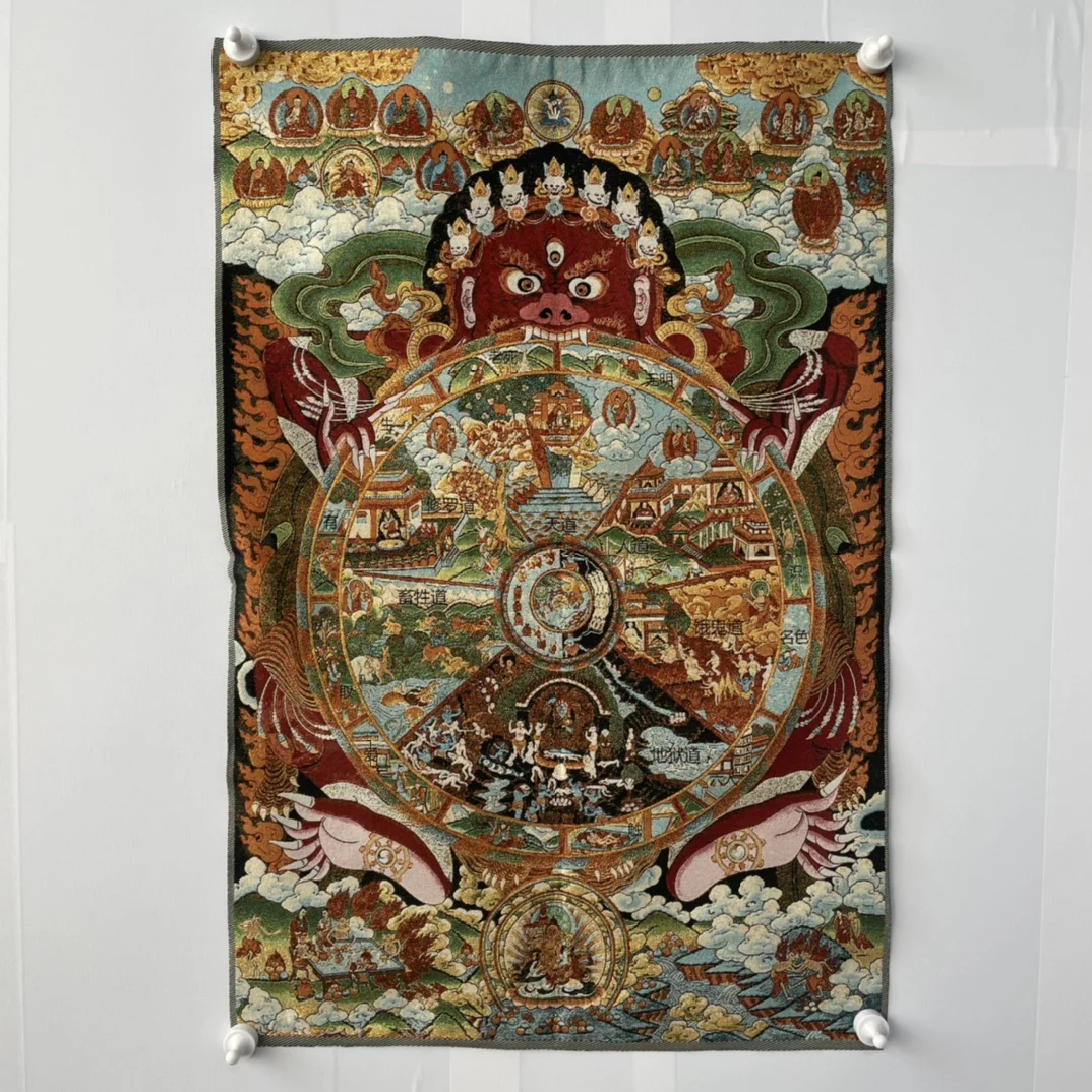 Bordado Budista Tibetano de Samsara