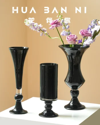 Vaso de Vidro Noir Francês