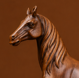 Escultura de Cavalo em Resina
