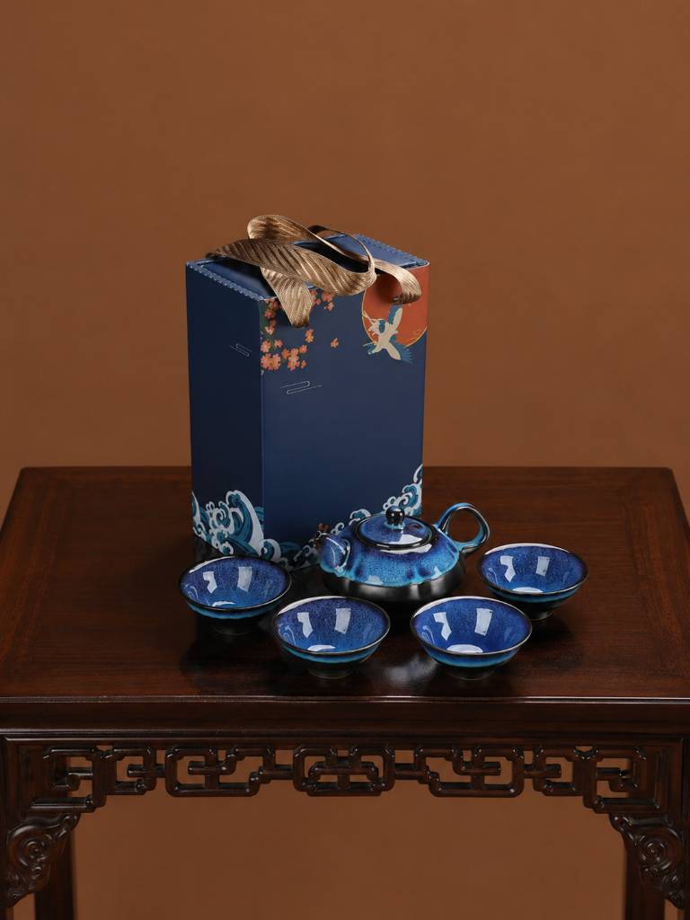Conjunto de Chá em Cerâmica Chinesa